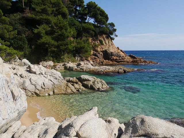 Beautiful beach in Catalonia.Barcelona beaches.